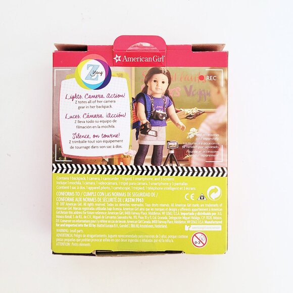 American Girl Doll Z Yang Filming Accessories Camera Video Backpack Set READ - Picture 14 of 14